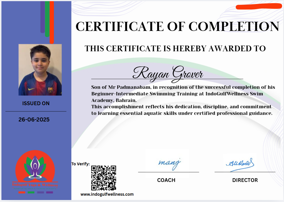 Ryan Grover Certificate